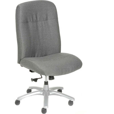 Interion® Big and Tall Chair - Fabric - High Back - Gray