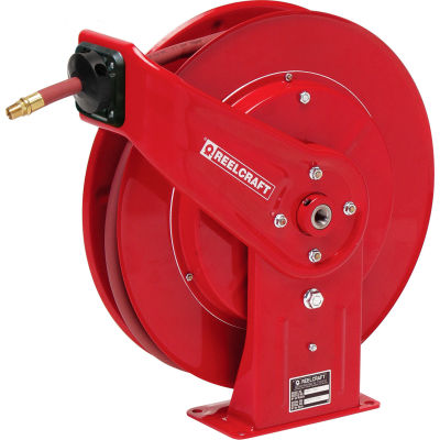 Reelcraft 7850 OLP 1/2"x 50' 250 PSI Heavy Duty All Steel Spring Retractable Low Pressure Hose Reel
