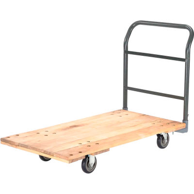 Hardwood Deck Platform Truck 48 x 24 1000 Lb. Capacity 5" Polyurethane Casters
