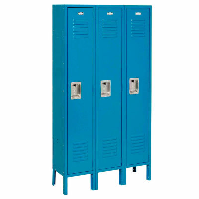 Infinity™ Locker Single Tier 12x12x72 3 Door Assembled Blue