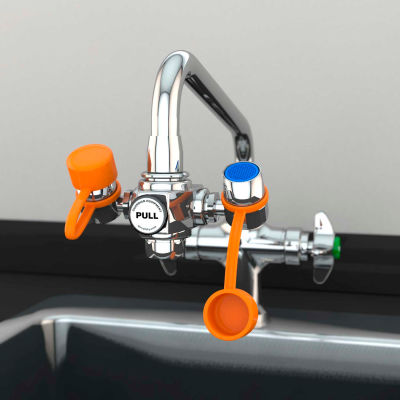 Guardian Equipment EyeSafe Faucet Mount Steel Eyewash Station, Assembled