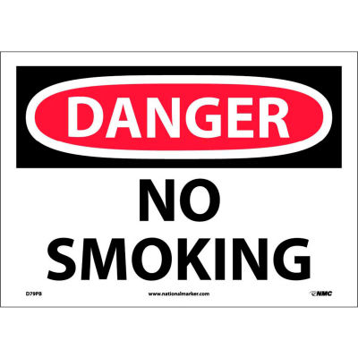 Safety Signs - Danger No Smoking - Vinyl 10