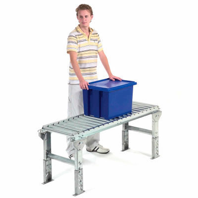 Omni Metalcraft 1-3/8" Dia. Aluminum Roller Conveyor Straight Section RAHS1.4-24-3-10