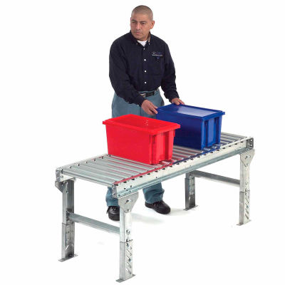 Omni Metalcraft 1.9" Dia. Steel Roller Conveyor Straight Section GPHS1.9X16-18-9-5-LL