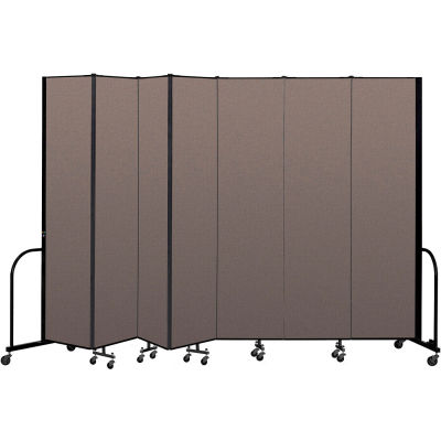 Screenflex Portable Room Divider 7 Panel, 8'H x 13'1"L, Fabric Color: Oatmeal