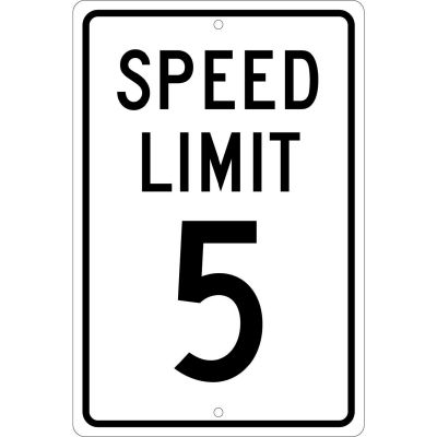 Aluminum Sign - Speed Limit 5 - .063" Thick, TM17H