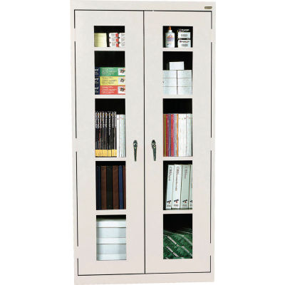 Sandusky Clear View Storage Cabinet CA4V362472 -36x24x72, Light Gray
