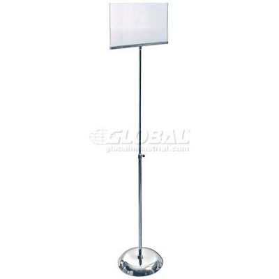 Global Approved 300845 Clear Acrylic Sign Holder W/ Stand, 11" x 8.5", Plastic ,1 Piece