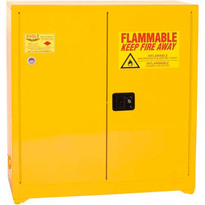 Eagle Paint/Ink Safety Cabinet Manual Close - 40 Gallon Yellow
