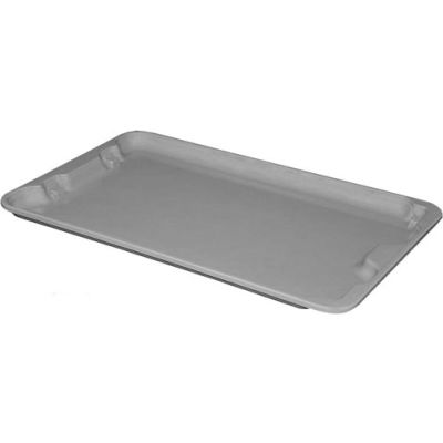 Molded Fiberglass Toteline Nest and Stack Lid 780518 - 24-1/4" x 14-3/4", Gray - Pkg Qty 10