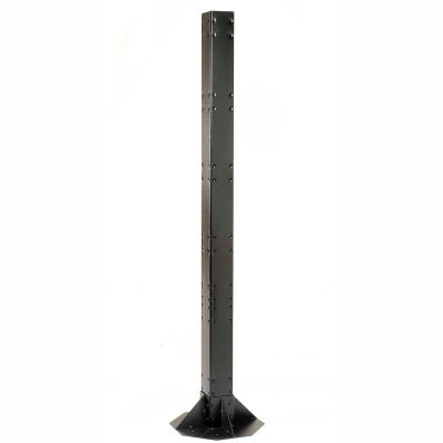 81"H Floor Mount Orbit Steel Post - Black