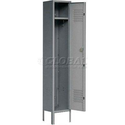 Paramount® Locker Single Tier 12x12x60 1 Door Ready To Assemble Gray