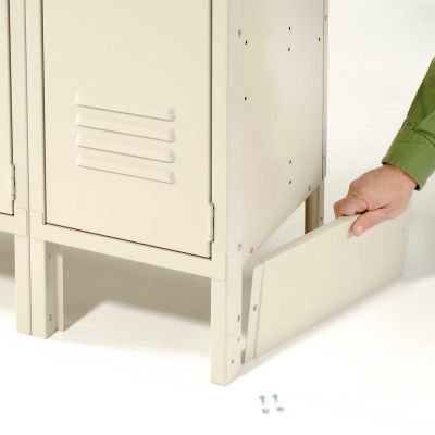 End Base For 15"D X 6"H Tan Locker Pair (Left And Right)