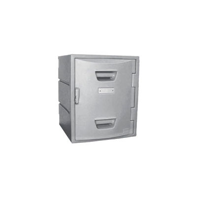 Remco Plastics Four Tier Box Plastic Locker, 15"Wx15"Dx18"H, Gray, Assembled