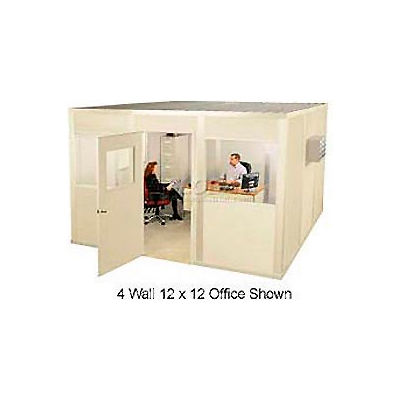 Portafab Class A Fire & Sound Rated Vinyl Panels 4 Wall (Steel Beam) 12' x 20' - Champagne