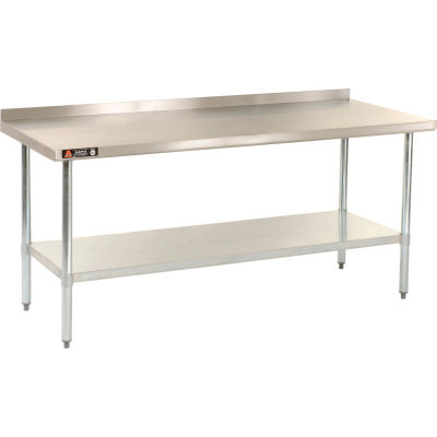 Aero Manufacturing IAS-2436 18 Gauge Workbench 430 Stainless Steel - 2-1/4" Backsplash 36"W x 24"D