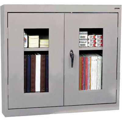 Sandusky Clear View Wall Cabinet WA1V301226 Double Door - 30x12x26, Light Gray