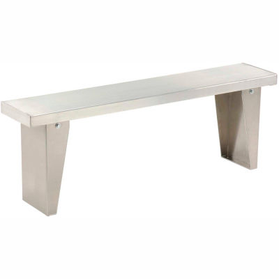 Locker Bench Aluminum Top & Pedestals, 108"W x 9-1/2"D x 18"H