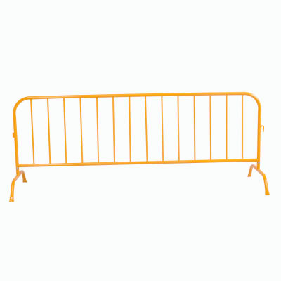 Crowd Control Barrier Powder Coated Yellow 102"L x 40"H x 1-1/4" Dia.