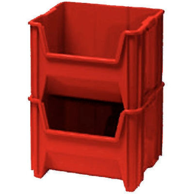 Quantum Giant Hopper Bin, 16-1/2"W x 17-1/2"D x 12-1/2"H, Red - Pkg Qty 2