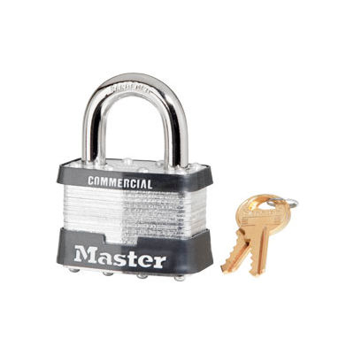 Master Lock® No. 5KA Keyed Padlock - 1" Shackle - Keyed Alike - Pkg Qty 6