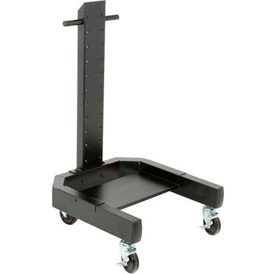 Global Industrial™ 40"H Mobile Post with Caster Base - Black
