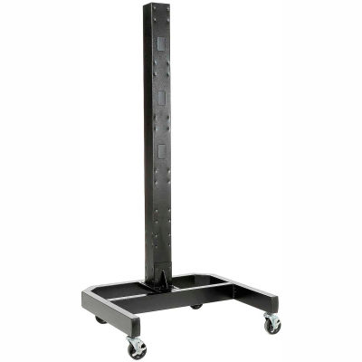 Global Industrial™ 78"H Mobile Post with Caster Base - Black