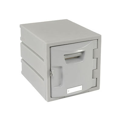 Box Plastic Locker for 6-Tier - Flat Top 12 X 15 X 12 Gray