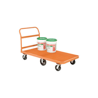 Steel Grating Deck Depot Flatbed Platform Truck - 6 Wheel - 60 x 30 - 3200 Lb. Capacity