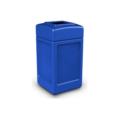 42 Gallon Square Waste Receptacle, Blue - 732104