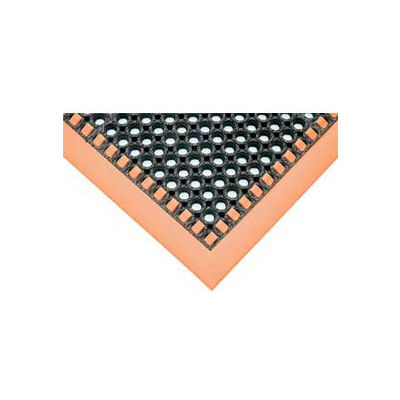 Apache Mills Safety TruTred Grit Top Drainage Mat 7/8" Thick 3' x 10' Black/Orange Border