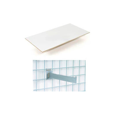 Global Industrial™ 48"X12" Melamine Wood Shelves With Brackets Package Of 2