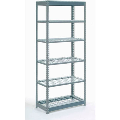 Global Industrial™ Heavy Duty Shelving 48"W x 18"D x 72"H With 6 Shelves - Wire Deck - Gray