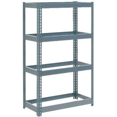 Global Industrial Extra Heavy Duty Shelving 36"W x 24"D x 72"H With 4 Shelves, No Deck, Gray