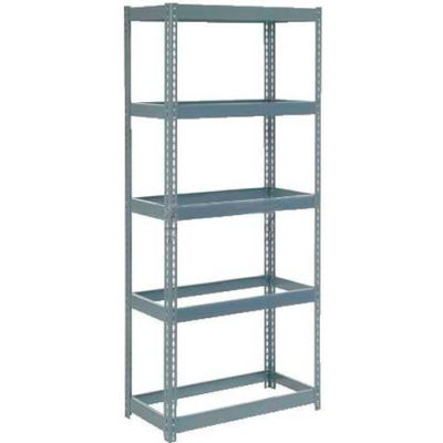 Global Industrial Extra Heavy Duty Shelving 36"W x 12"D x 72"H With 5 Shelves, No Deck, Gray