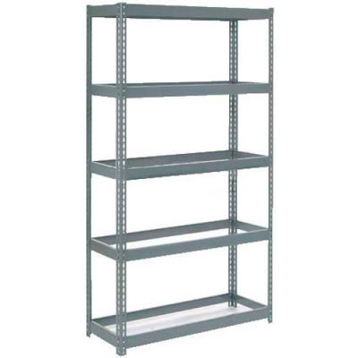 Global Industrial Extra Heavy Duty Shelving 48"W x 24"D x 72"H With 5 Shelves, No Deck, Gray