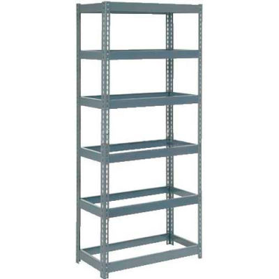 Global Industrial Extra Heavy Duty Shelving 48"W x 12"D x 72"H With 6 Shelves, No Deck, Gray