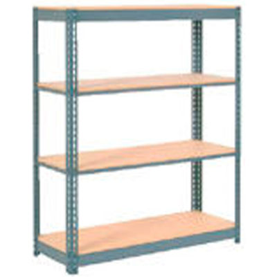 Global Industrial Extra Heavy Duty Shelving 48"W x 12"D x 72"H With 4 Shelves, Wood Deck, Gry