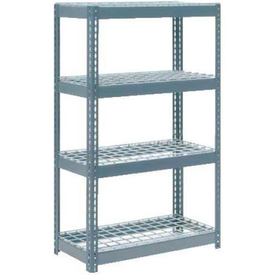 Global Industrial Extra Heavy Duty Shelving 36"W x 18"D x 72"H With 4 Shelves, Wire Deck, Gry