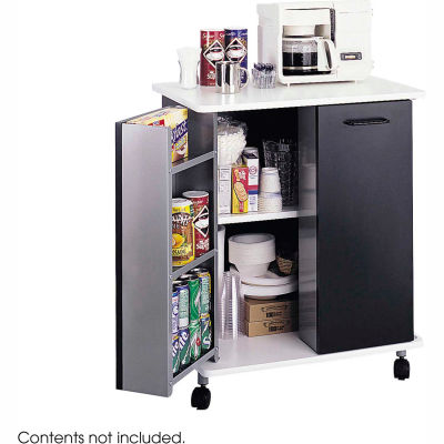 Safco Steel Mobile Refreshment Center, Black - 8963BL