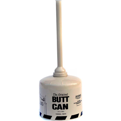 Galvanized Steel Butt Can 5 Gallon Beige