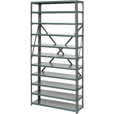 Global Industrial™ Steel Open Shelving 10 Shelves No Bin - 36x18x73