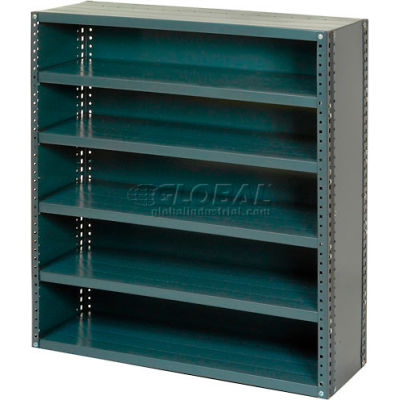 Closed Style Steel Shelf With 11 Shelves No Bins 36"Wx12"Dx73"H Ready To Assemble