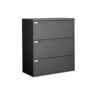 Global™ 9300 Series 36"W 3 Drawer Binder Lateral File - Black