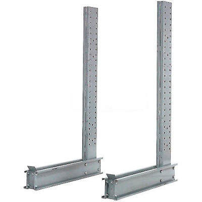 Global Industrial Single Sided Cantilever Upright, 64"Dx16'H, For 3000-5000 Series