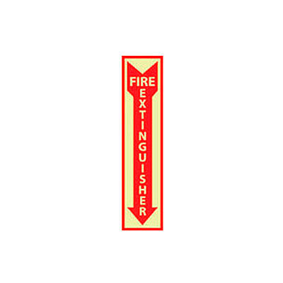 Fire Extinguisher Sign - Vertical - Vinyl Glow