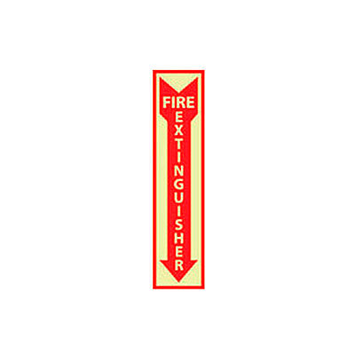 Fire Extinguisher Sign - Vertical - Vinyl Glow