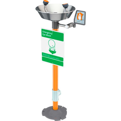 Guardian Equipment Emergency Eye Wash Pedestal Mounted - Stainless Steel Bowl, G1825