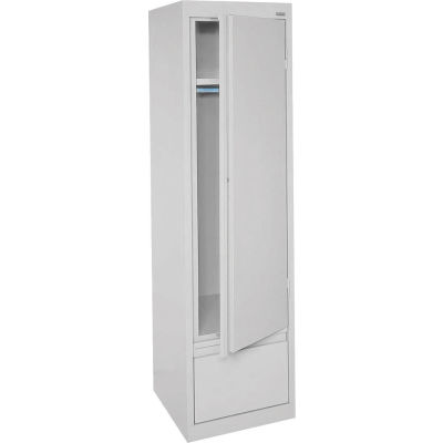 Cabinets Wardrobe Sandusky System Series Wardrobe Storage Cabinet Hawf171864 Single Door 17x18x64 Gray 240468gy Globalindustrial Com