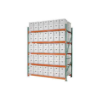 Global Industrial™ Record Storage Rack Starter Polyethylene Box 120"W x 48"D x 96"H
